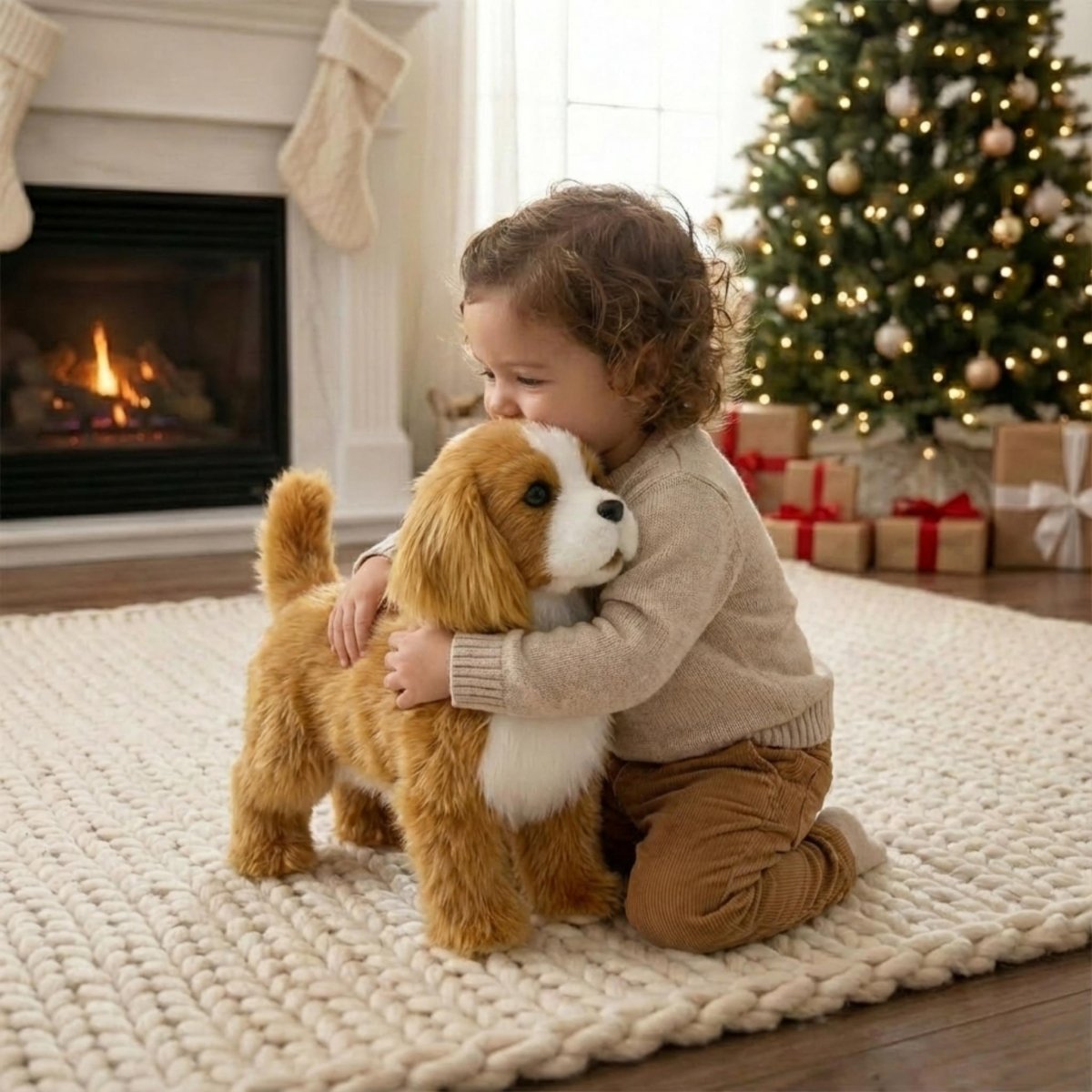 Naturtro AI Robothvalp - Ultrarealistisk Kæledyrskammerat med Naturlige Bevægelser