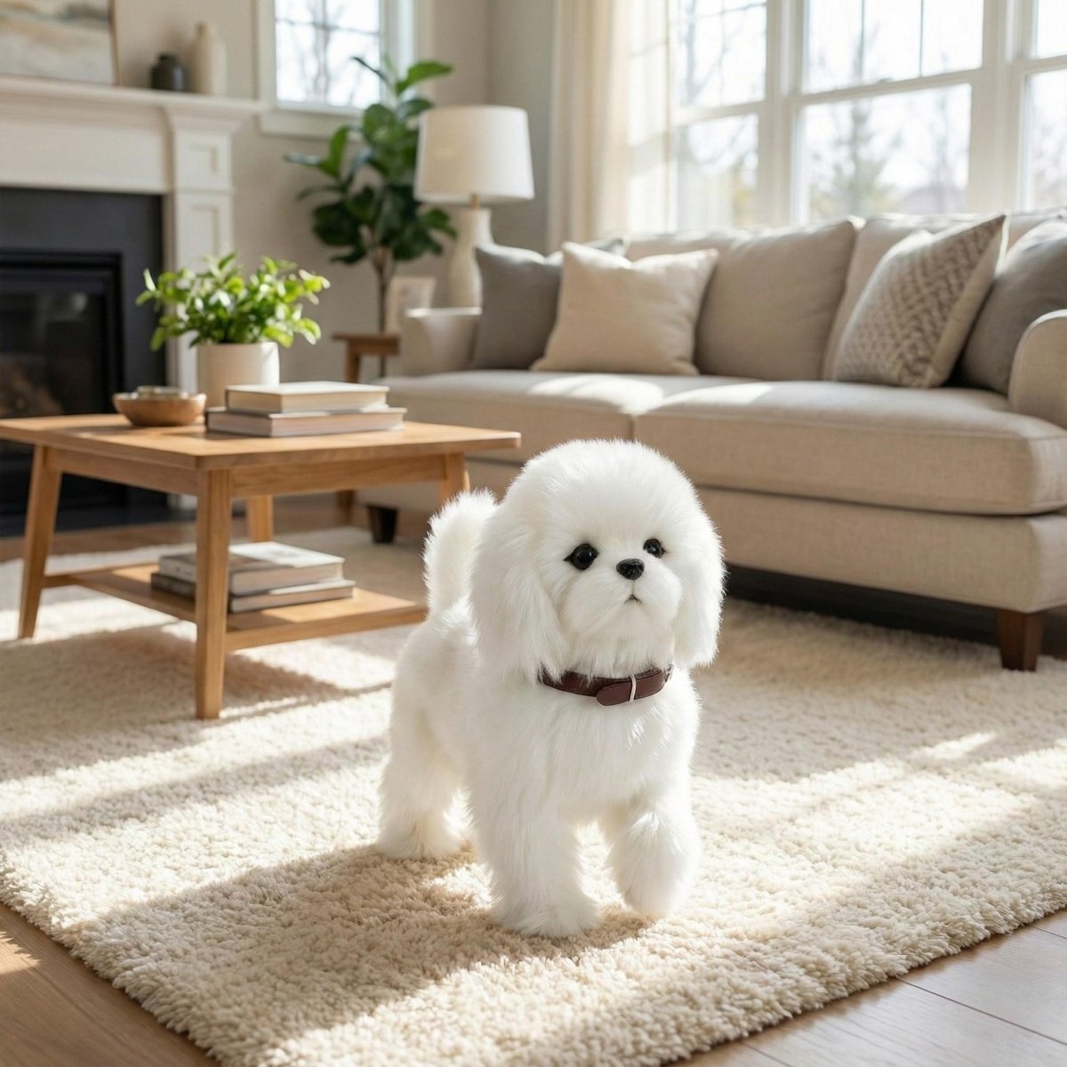 Interactive Robot Puppy – Lifelike Maltese That Walks & Barks