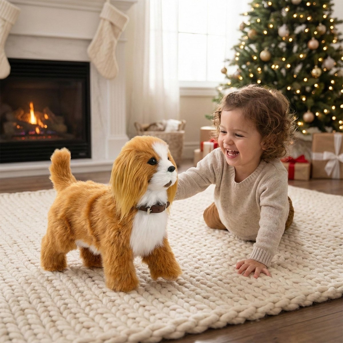 Realistic Interactive Robot Puppy – Cavalier King Charles Spaniel Toy | Walks, Barks & Wags Tail