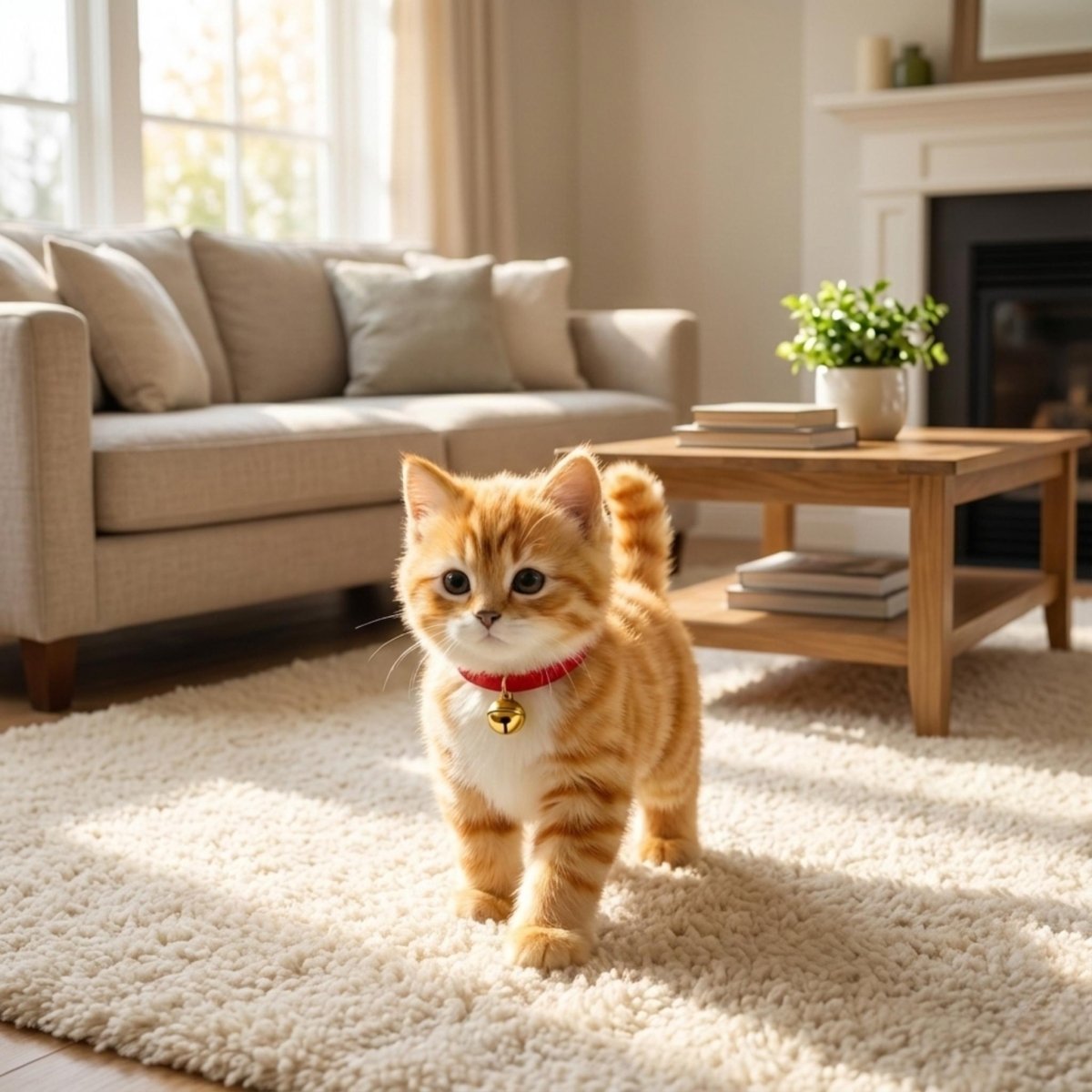 Realistisches Interaktives Roboter-Kätzchen Rot-Getigert – Laufendes & Miauendes Elektronisches Haustier