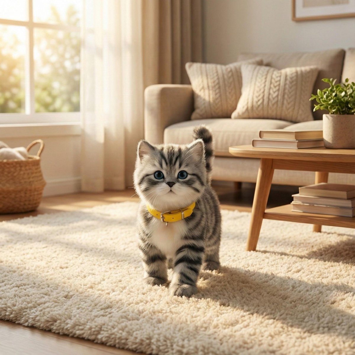 Realistisches Interaktives Roboter-Kätzchen Grau-Getigert – Elektronisches Haustier-Spielzeug | Läuft & Miaut