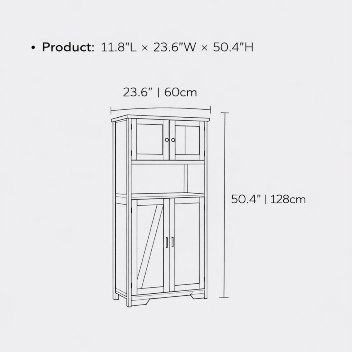 Hudson Larder | Farmhouse Coffee Bar & Display Hutch