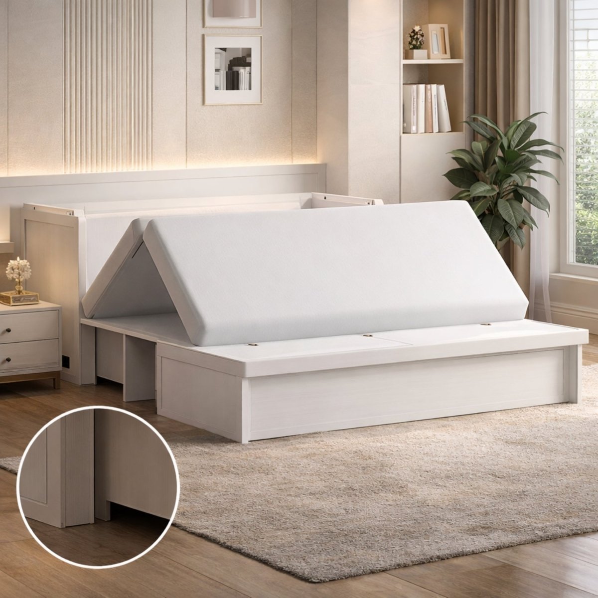 Obsidian Fortress Haven Retreat | Solid Wood Convertible Cabinet Bed