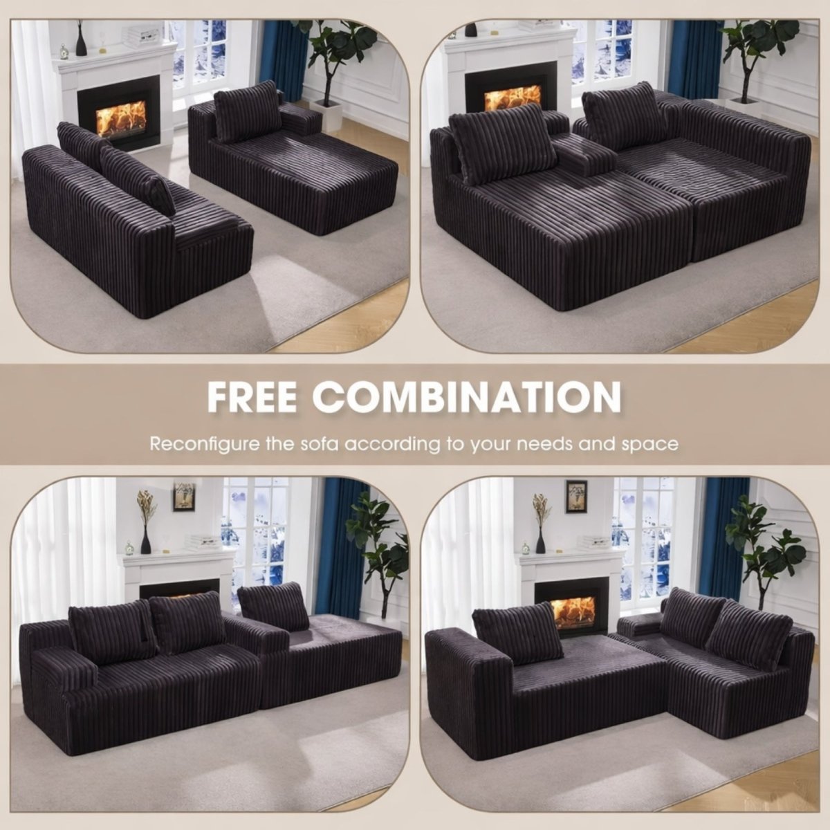 The Altitude Modular | Deep-Seat Cloud Sectional & Ottoman