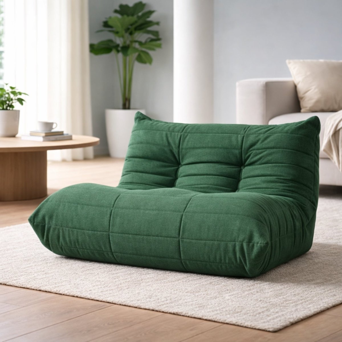 The Dune Low-Profile Lounge | Tufted Mohair Floor Sofa