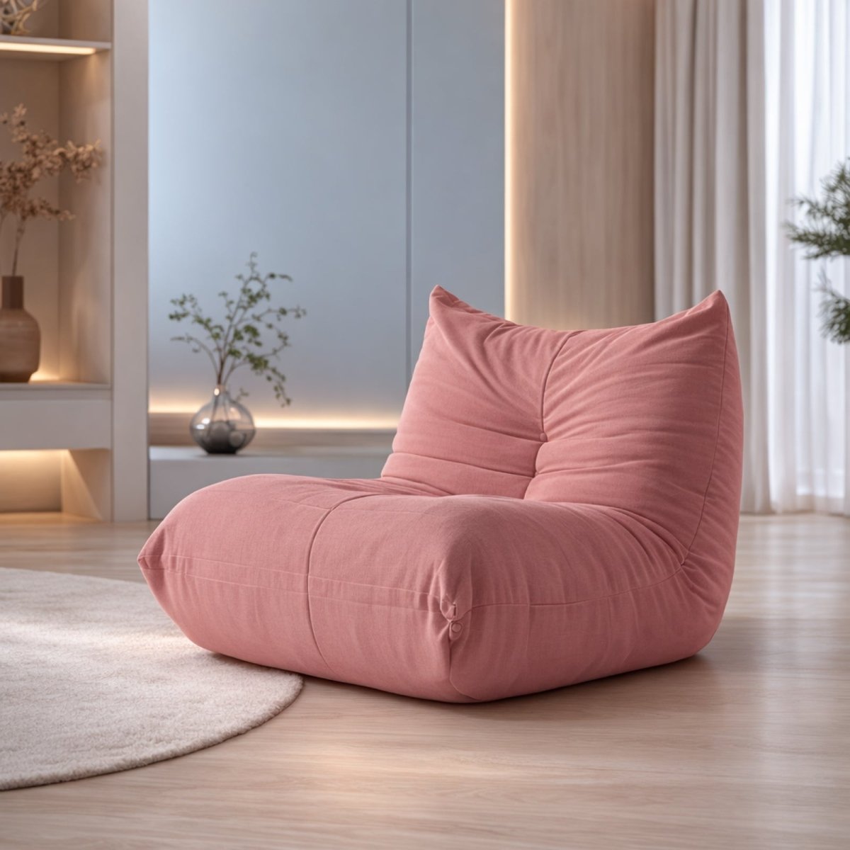 The Dune Low-Profile Lounge | Tufted Mohair Floor Sofa