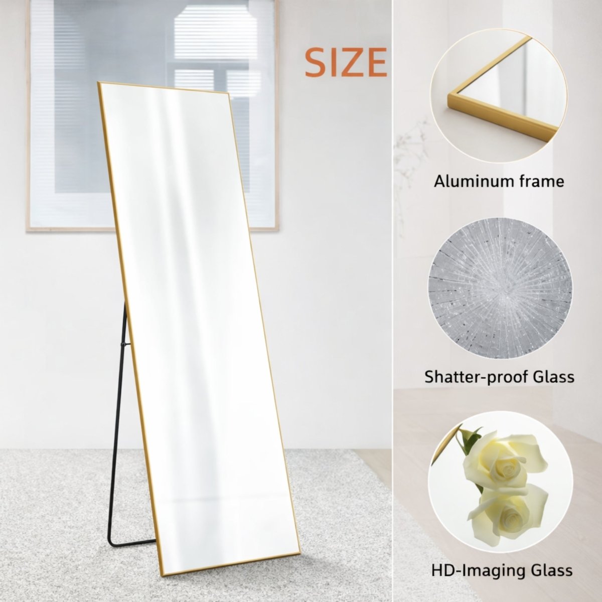 Shadow Lumina Sanctuary | Minimalist Arched Full Length Floor Mirror