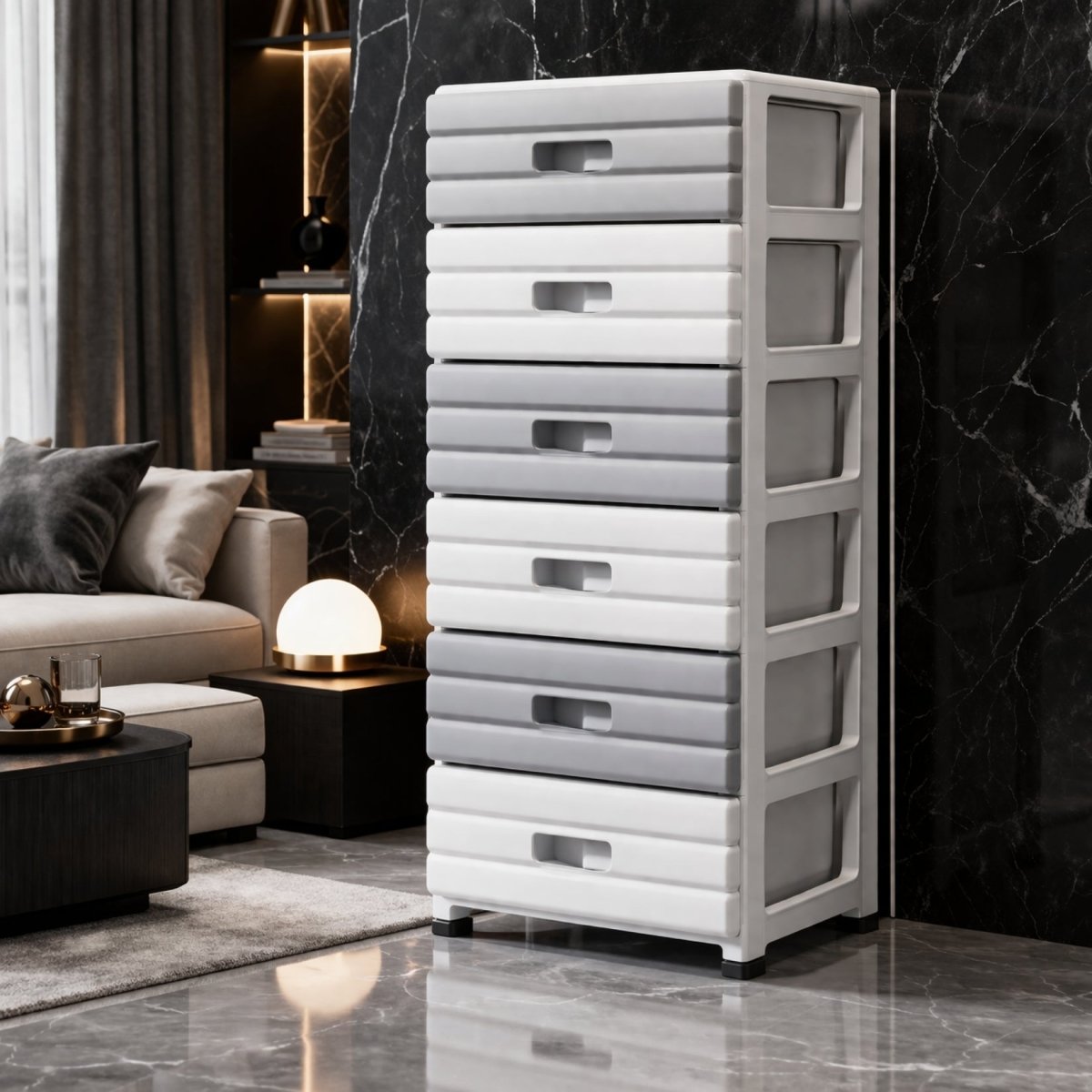 Havenwood Ascend Minimalist Drawer | Multi-Tier Rolling Storage Cabinet