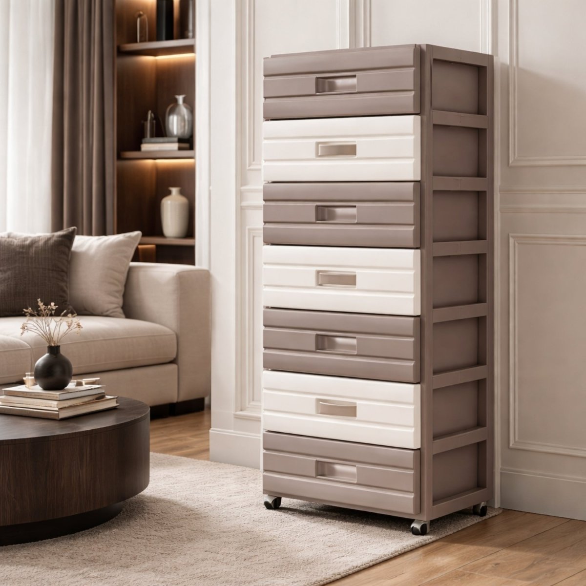 Havenwood Ascend Minimalist Drawer | Multi-Tier Rolling Storage Cabinet
