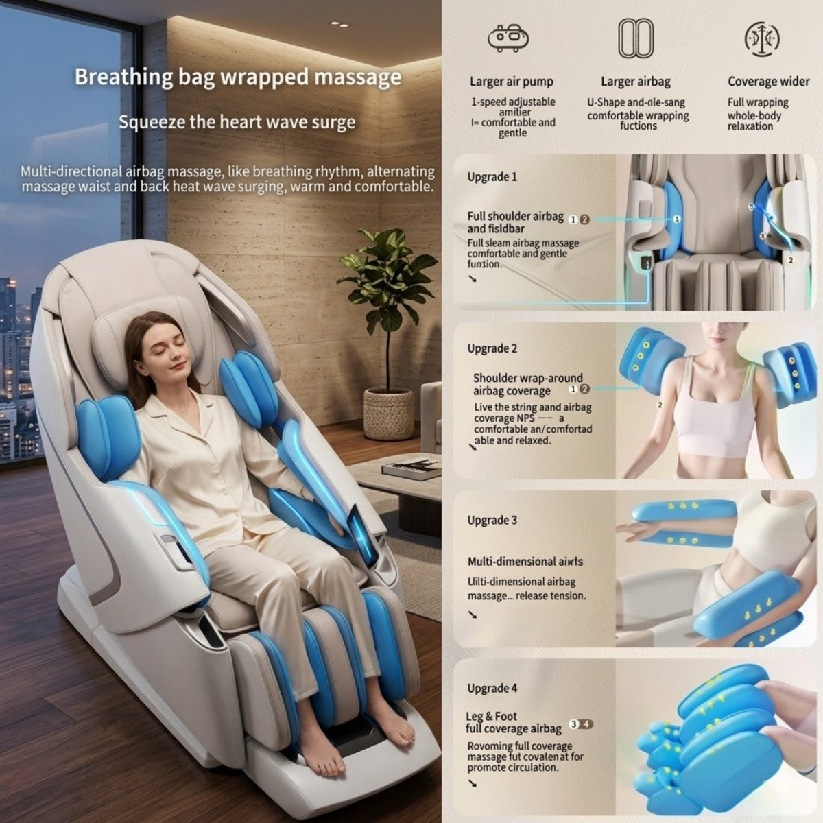 Obsidian Nexus Elysian Sanctuary Chair | Dual-Core 4D Zero Gravity Wellness Recliner