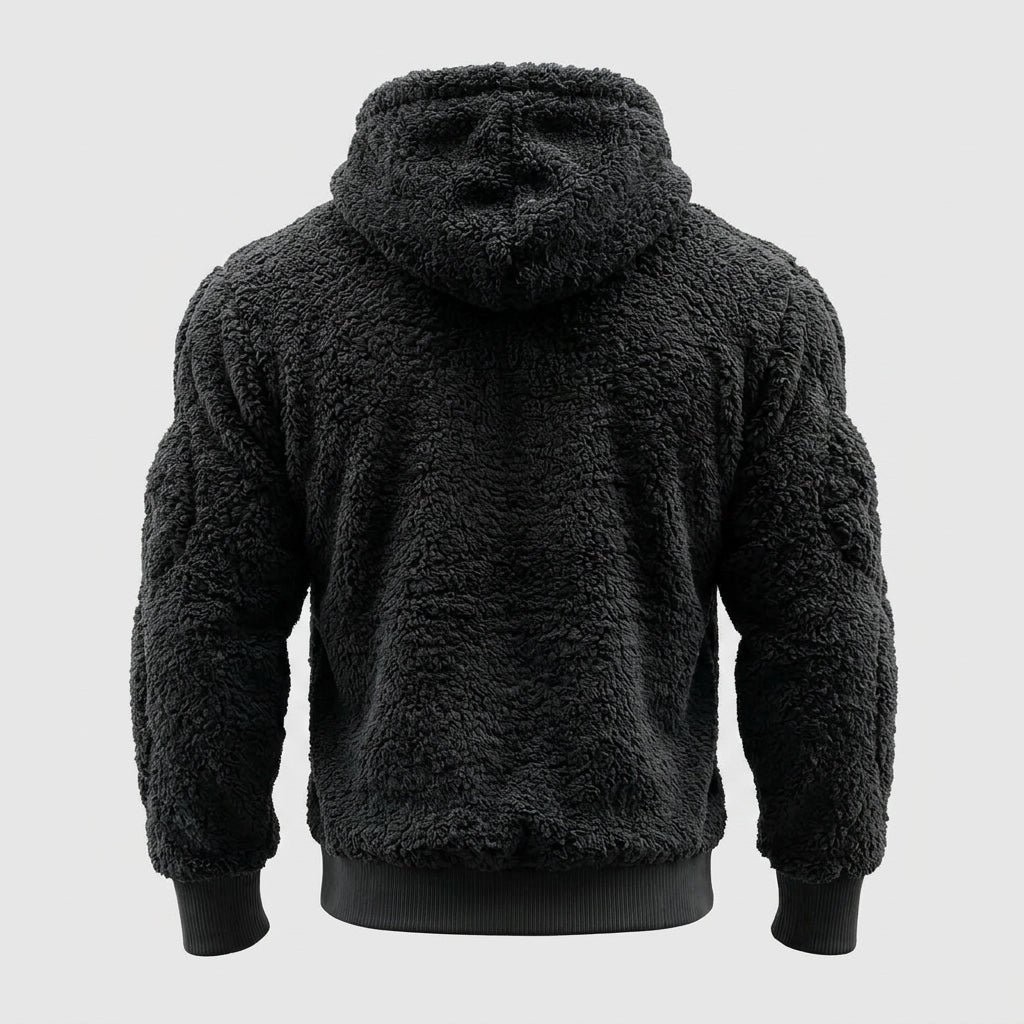Titan Sherpa Muscle Hoodie | Padded Six Pack Fleece Pullover