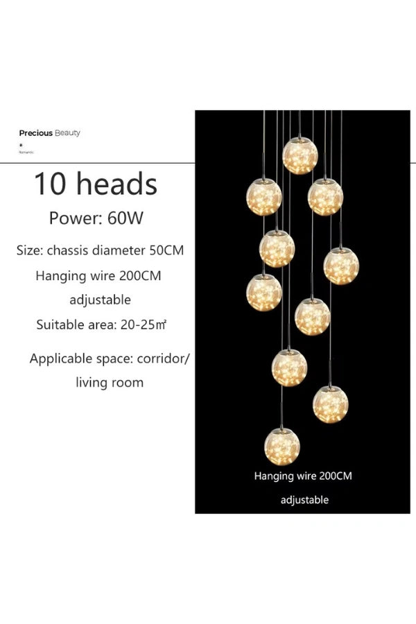 Modern LED Glass Pendant Light