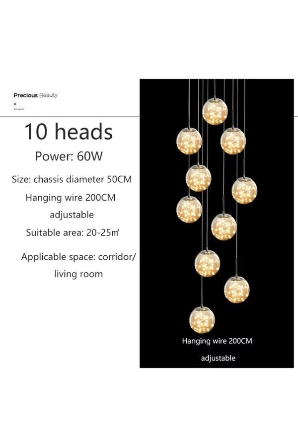 Modern LED Glass Pendant Light