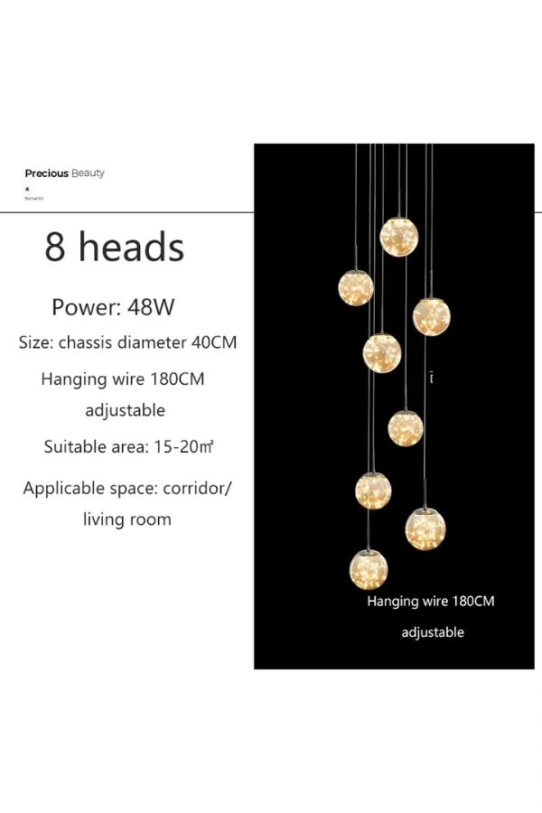 Modern LED Glass Pendant Light