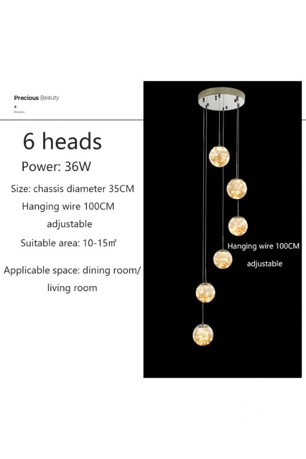Modern LED Glass Pendant Light