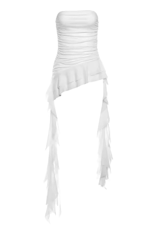 Ava Ruffled Top – Sleeveless Y2K Club Dress for Women