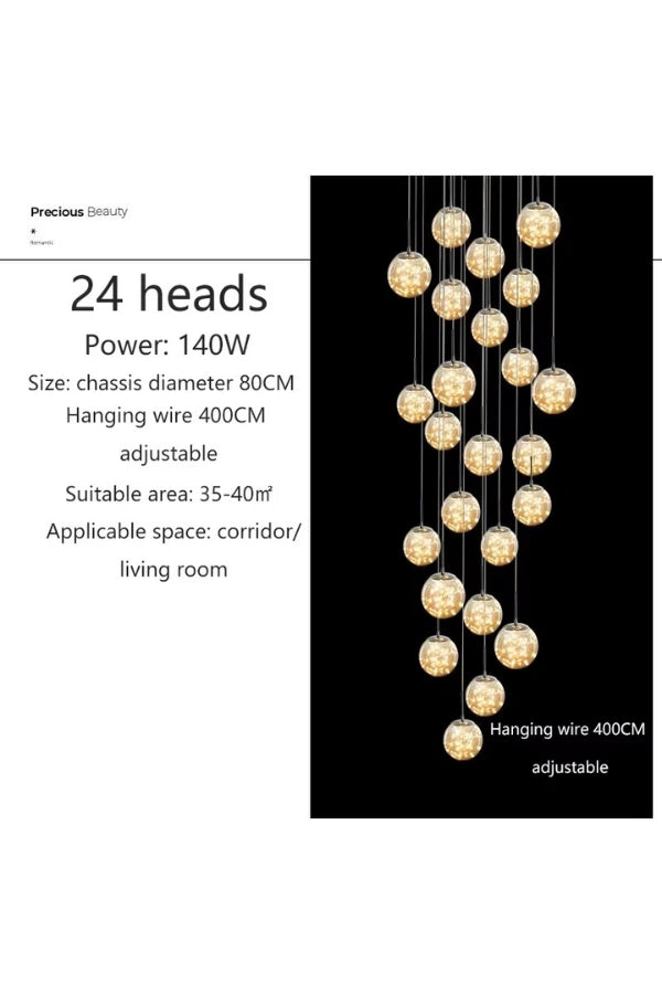 Modern LED Glass Pendant Light