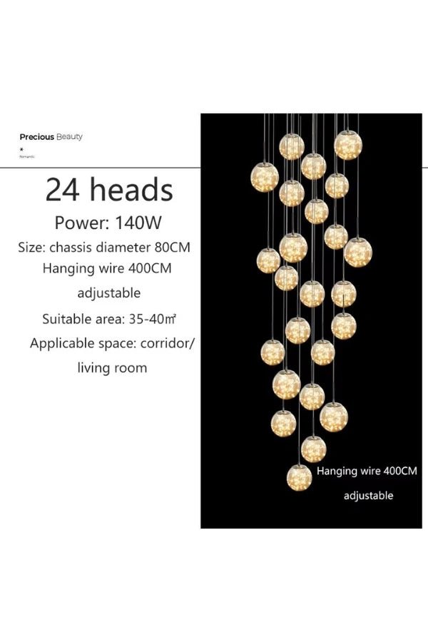 Modern LED Glass Pendant Light