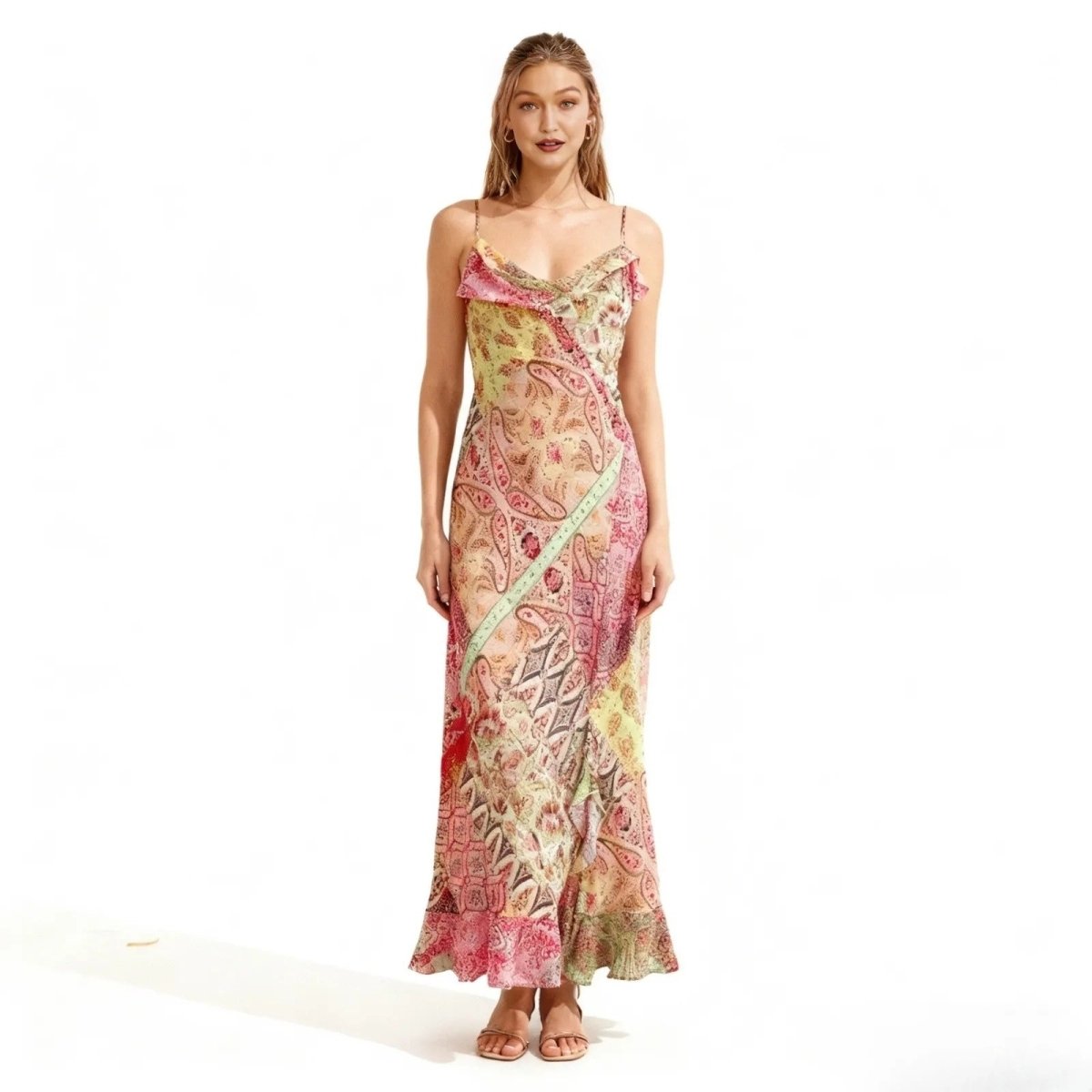 Rosaline Patchwork Slip Dress