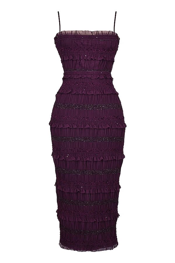 Hannie Sequin Pleat Dress