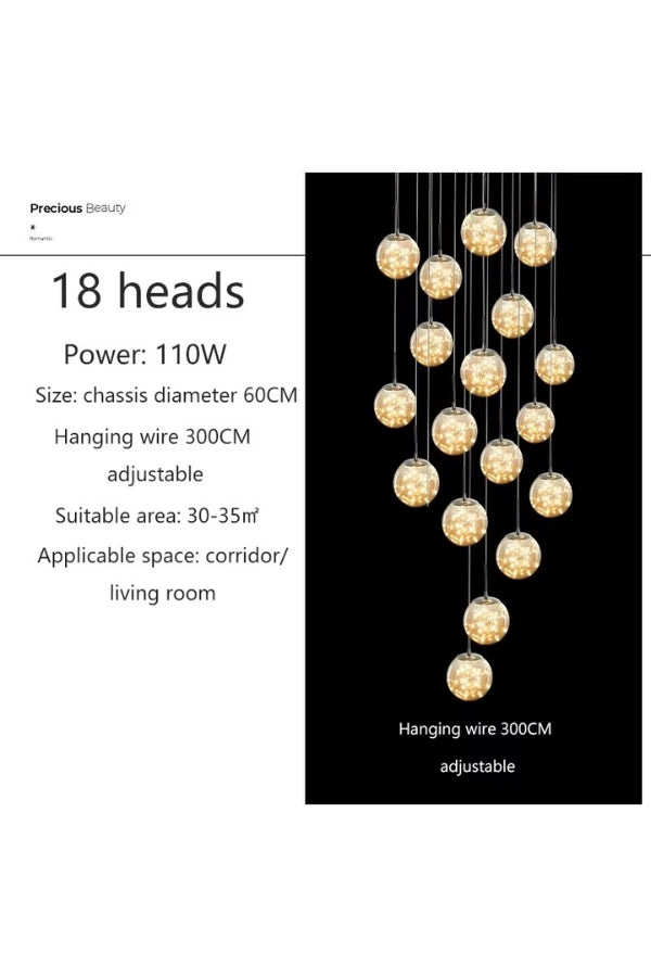 Modern LED Glass Pendant Light