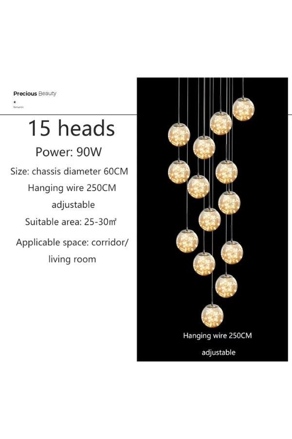 Modern LED Glass Pendant Light