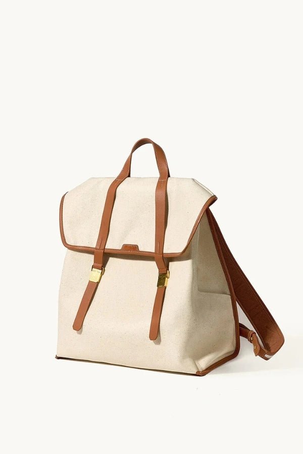 canvas and leather vintage backpack Waxed Canvas Roll-Top Backpack
