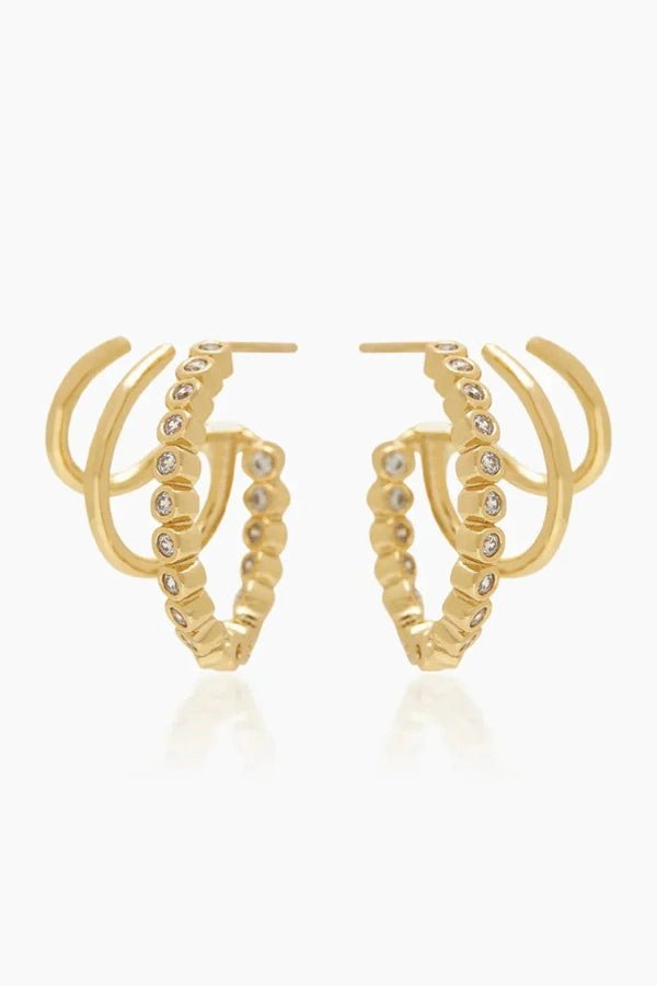Sakura Gold Triple Hoops