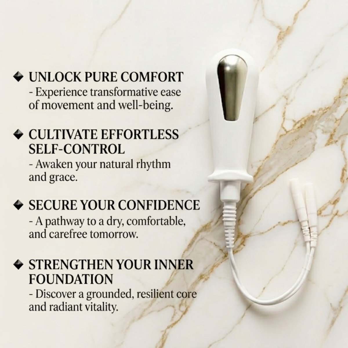 Pelvic Floor Muscle Repair Device & Vaginal Probe for Bladder Control & Tightening. Clinical-Tested Medical-Grade Kegel Trainer with Multi-Modes
