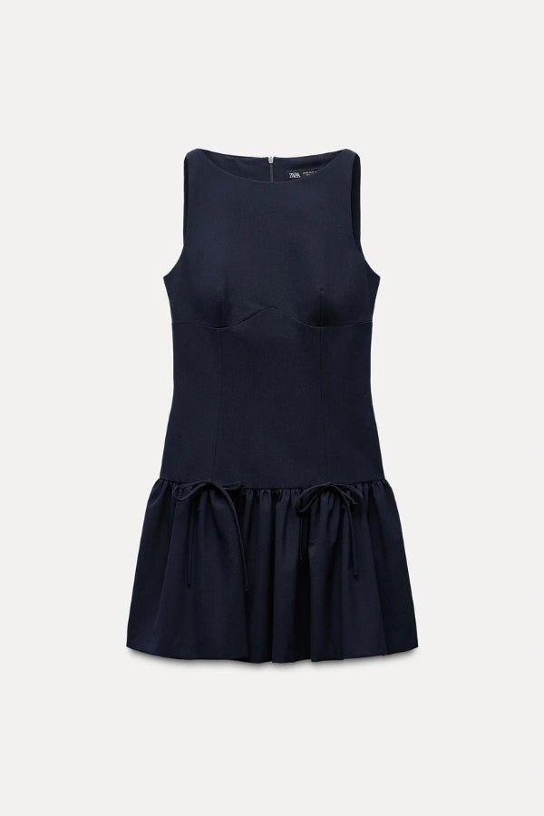 Florence Bow Ruffle Mini Dress