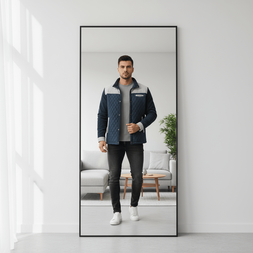 AI generated lifestyle - living_area_mirror_scene