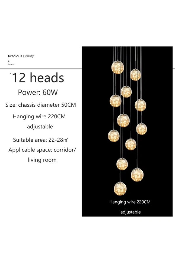 Modern LED Glass Pendant Light