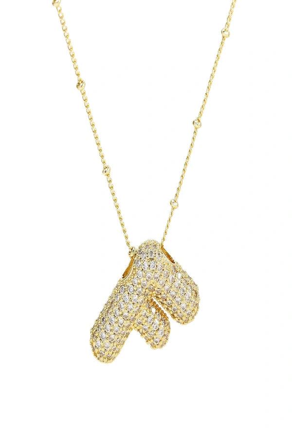 Savannah Diamond Bubble Letter Necklace