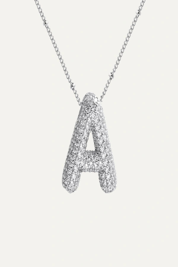 Savannah Diamond Bubble Letter Necklace