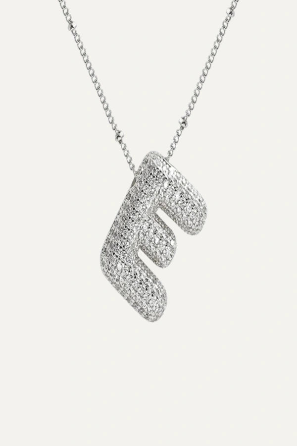 Savannah Diamond Bubble Letter Necklace