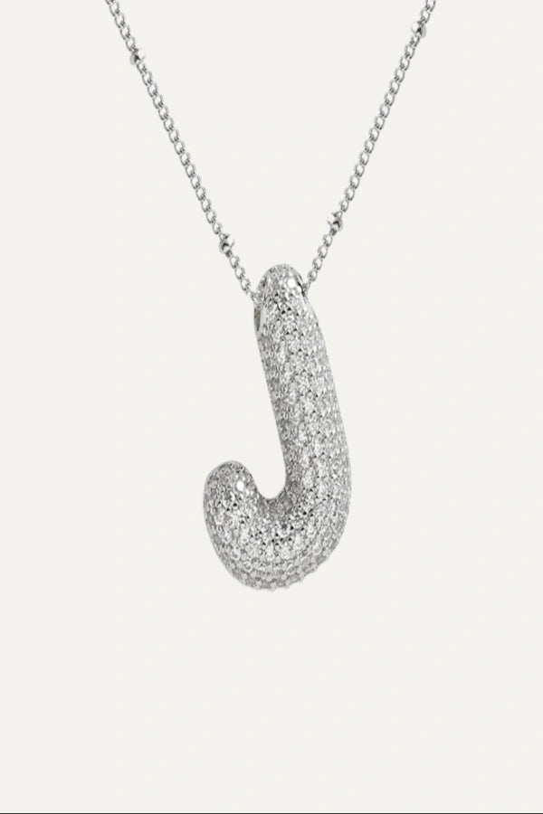 Savannah Diamond Bubble Letter Necklace