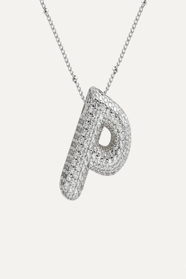 Savannah Diamond Bubble Letter Necklace