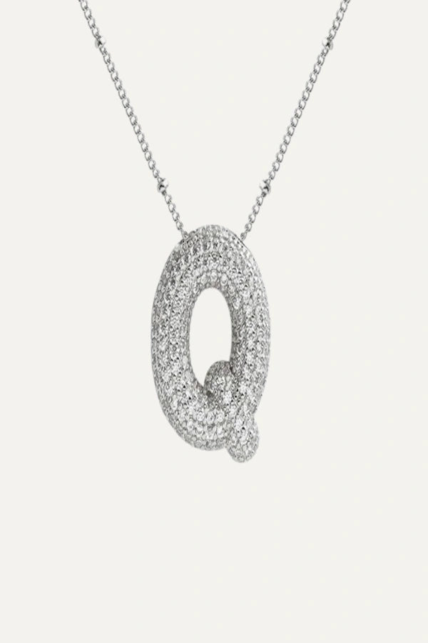 Savannah Diamond Bubble Letter Necklace