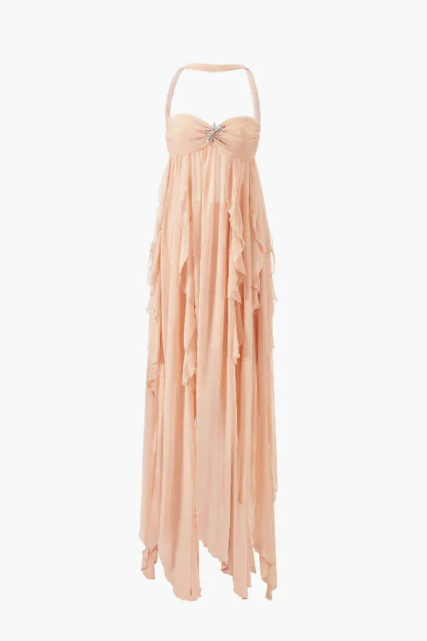 'ethereal', 'cascading', 'flowy', 'romantic', 'sundowner', 'golden hour', and destination names like 'Mykonos', 'Amalfi', 'Maldives