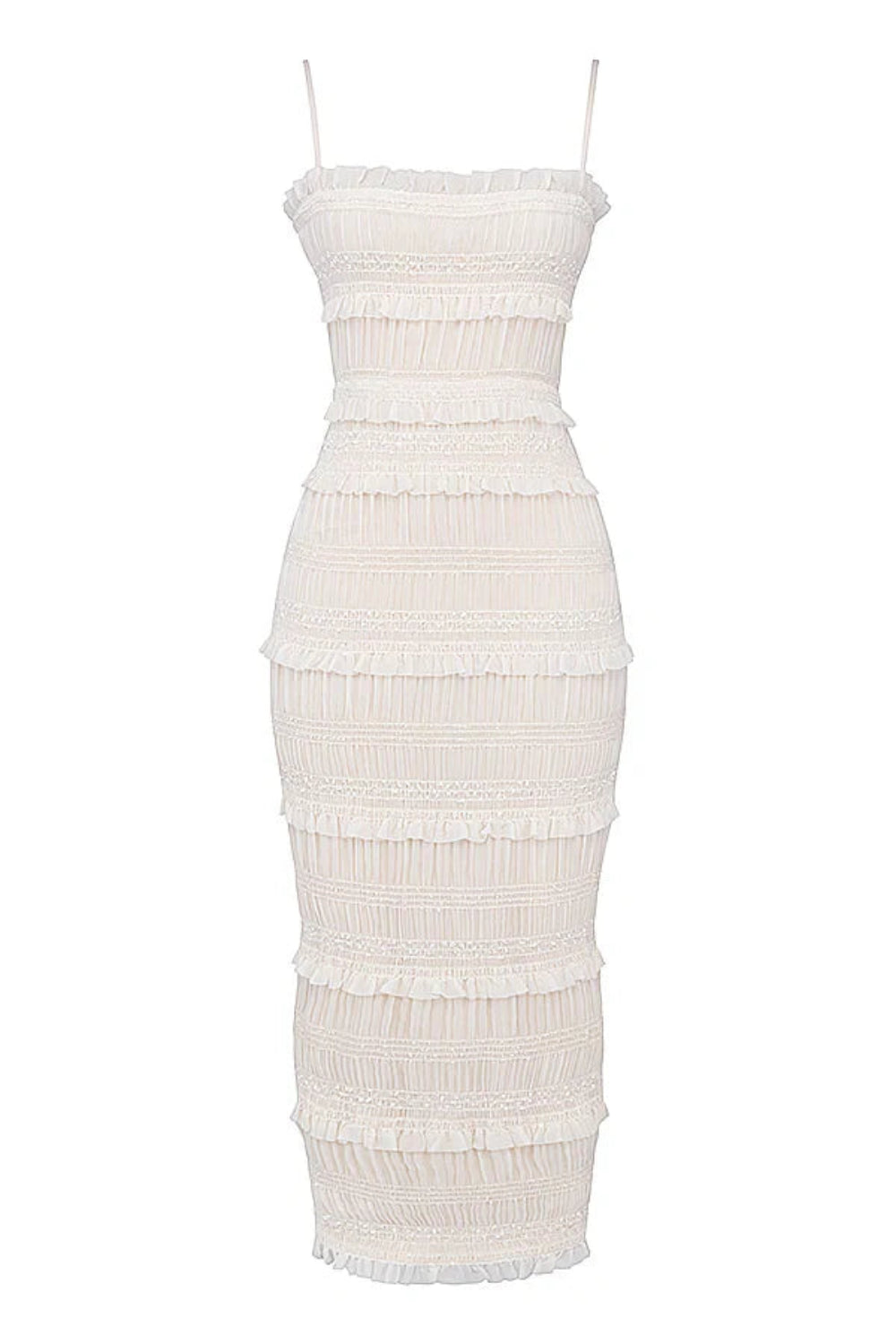 shirred, sculpts, georgette, column silhouette, and ceremonial elegance