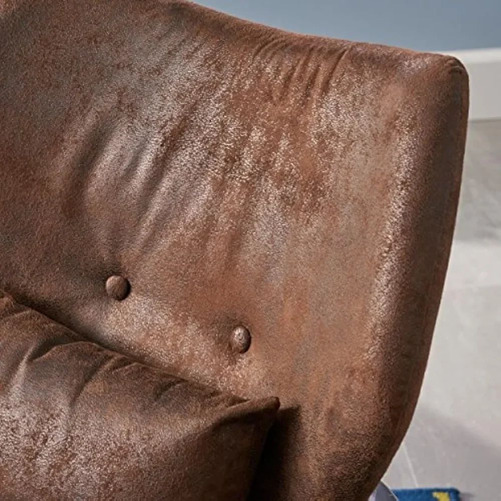 "sculptural form," "ergonomic design," "walnut finish," "statement furniture," and "apartment living"