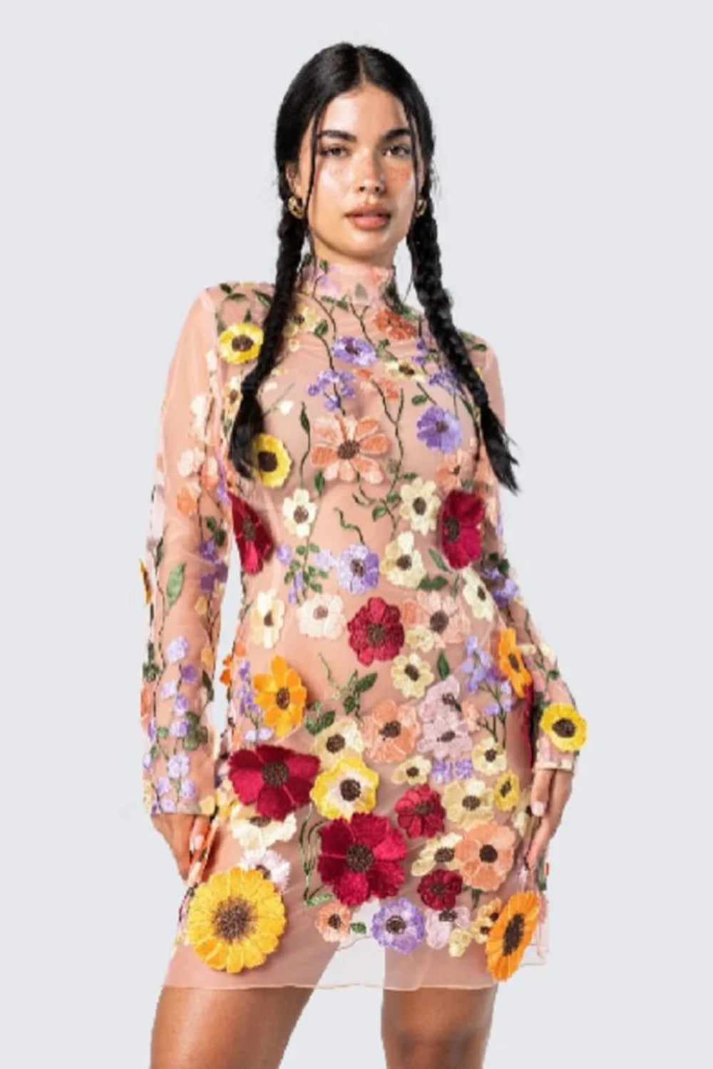 sachin and babi light blue dress Green Cotton Floral Embroidered Mini Dress  Mint Velvet