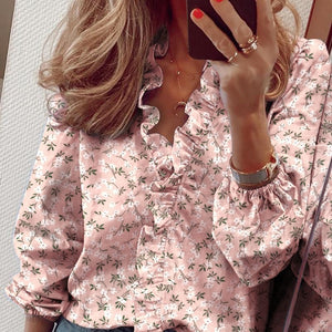Rose Top à volants