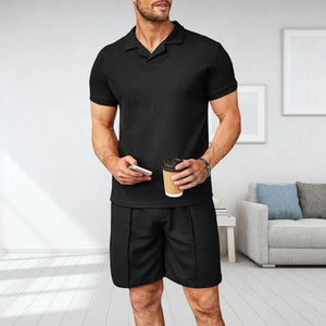 Carl V-Neck Shirt Set