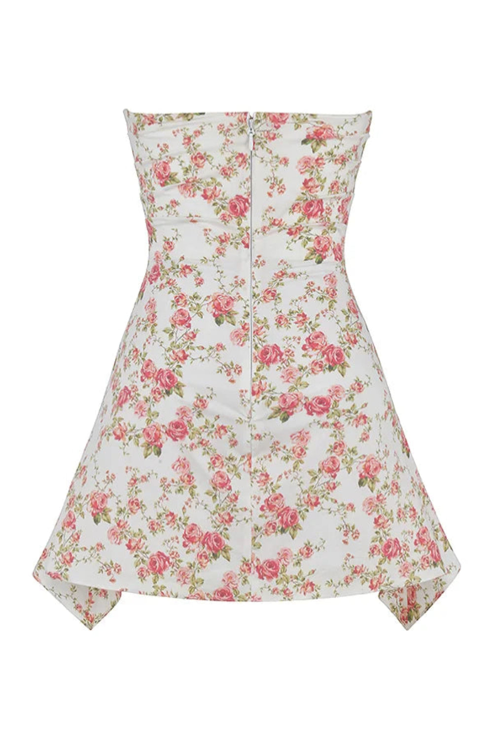 garden party dress, sweetheart neckline dress, bandeau cocktail dress, fit and flare mini dress, romantic date night outfit