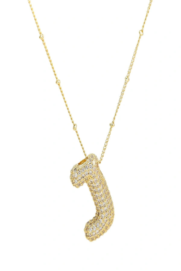 Savannah Diamond Bubble Letter Necklace