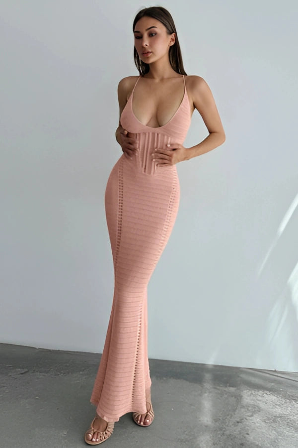 figure-hugging," "sculpting silhouette," "open-weave detail," "breathable knit," and "second-skin fit