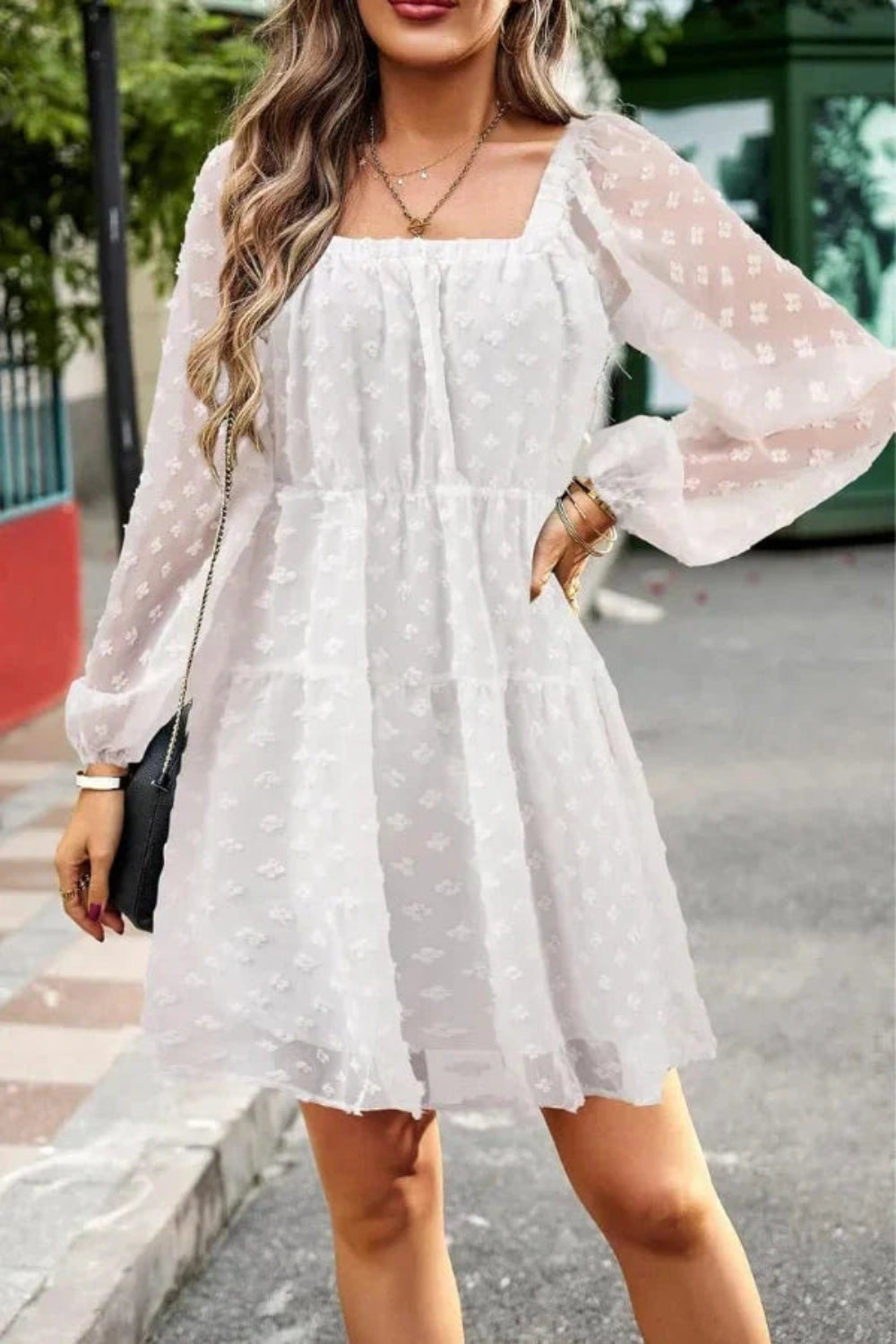 romantic getaway outfit," "ethereal white dress," "garden party attire," and "effortless chic style