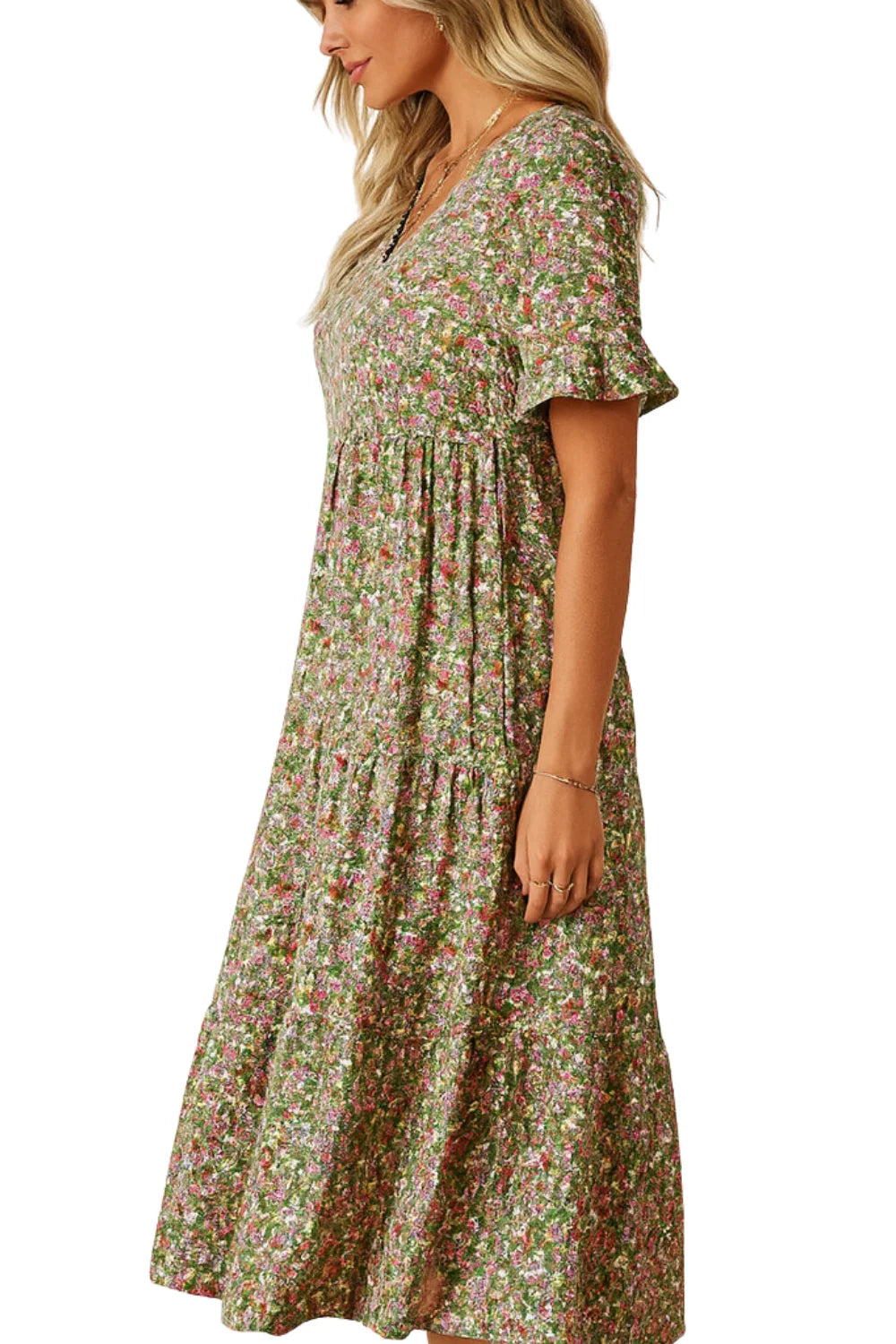 romantic garden party dress
lightweight a-line dress
cottagecore aesthetic dress
wedding guest dress summer
vacation dress for women
feminine floral print dress