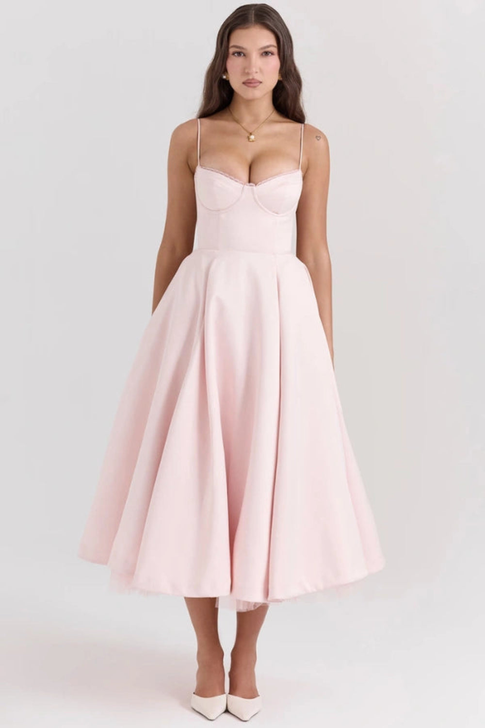 Satin Midi Dress by Kouvr Fashion